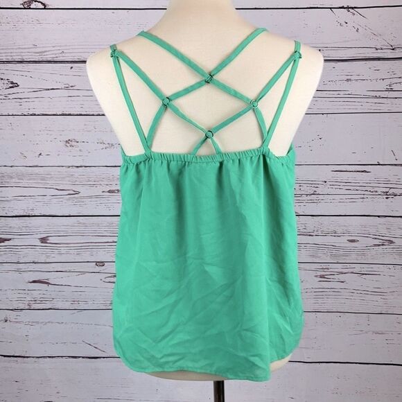Belle Du Jour Green Strappy Tank - Picture 2 of 3